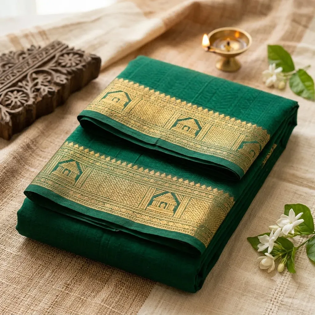 Narayanpet Classic Zari Border Cotton Saree – Tamirra Silks